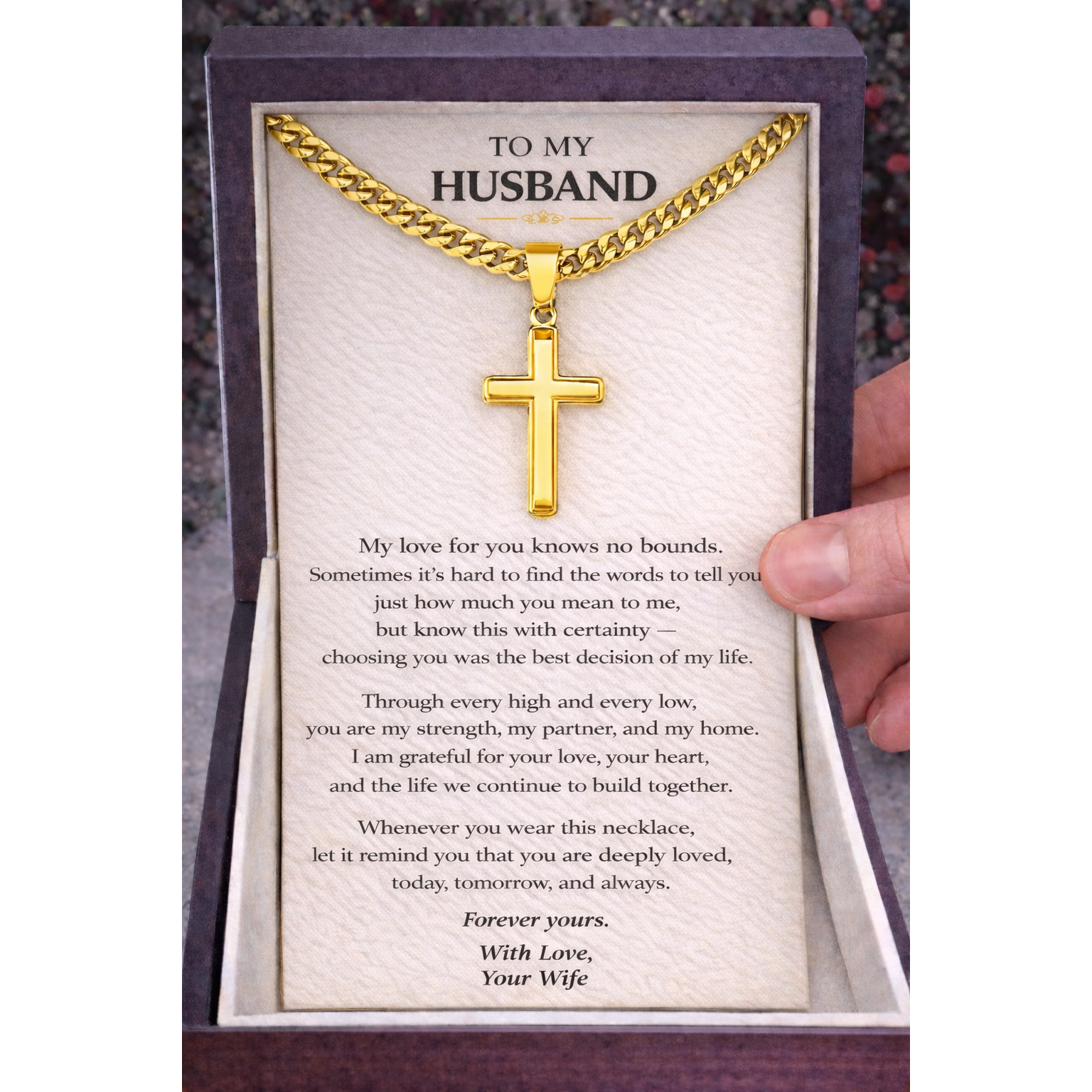 Artisan-Crafted Cross Pendant Necklace with Cuban Chain