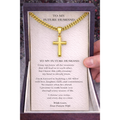 Artisan-Crafted Cross Pendant Necklace with Cuban Chain