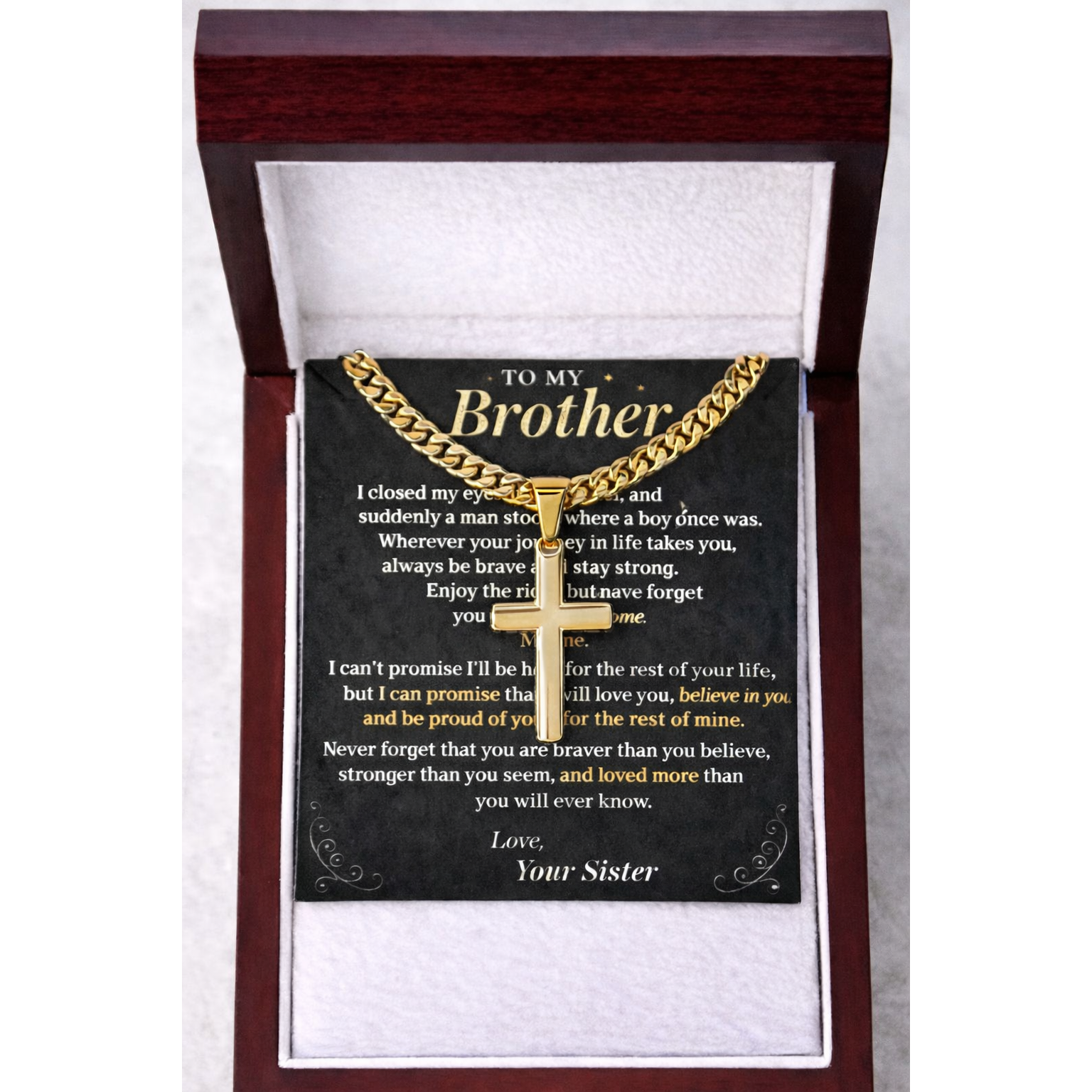 Artisan-Crafted Cross Pendant & Necklace