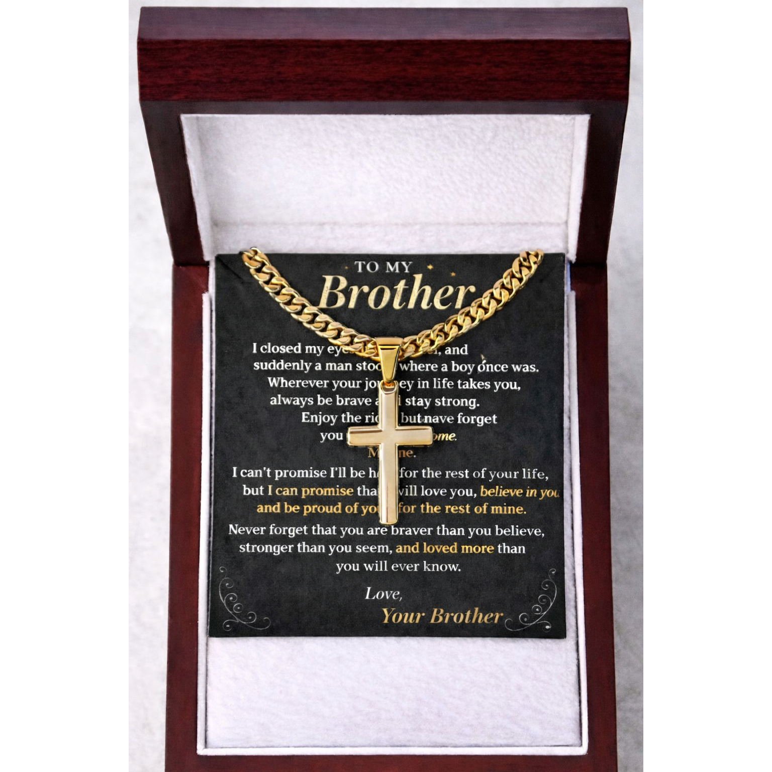 Artisan-Crafted Cross Pendant & Necklace