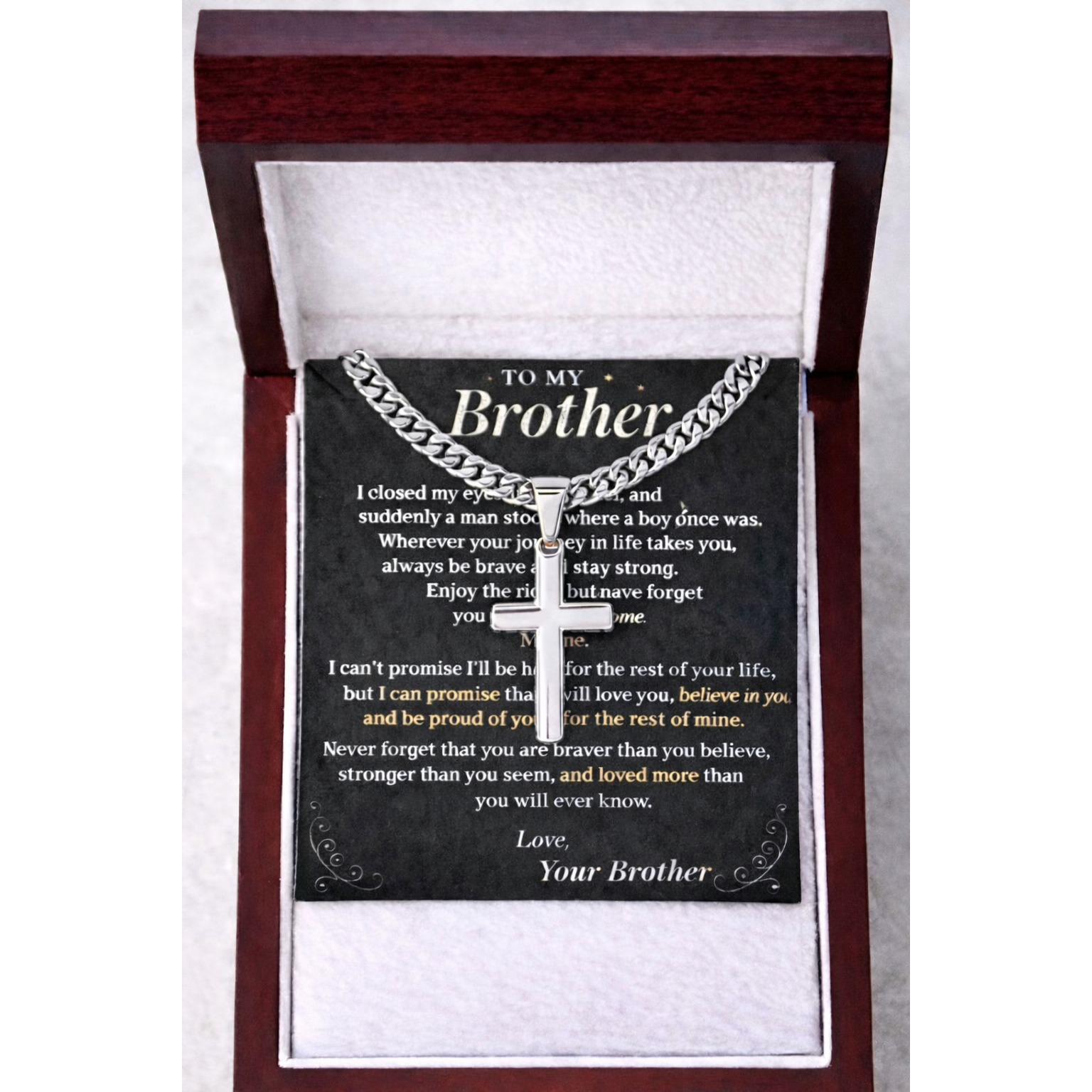 Artisan-Crafted Cross Pendant & Necklace