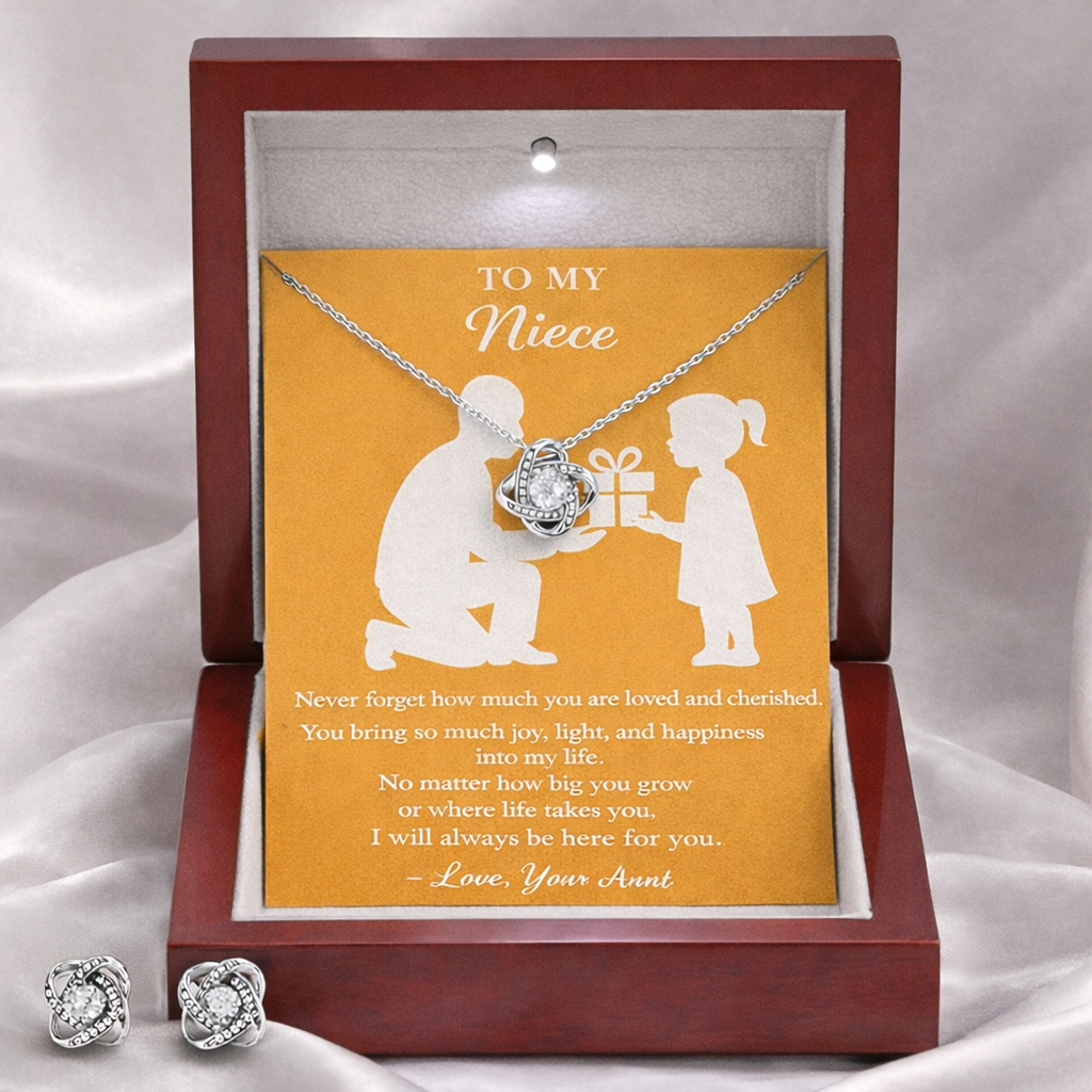 Love Knot Necklace & Earring Set