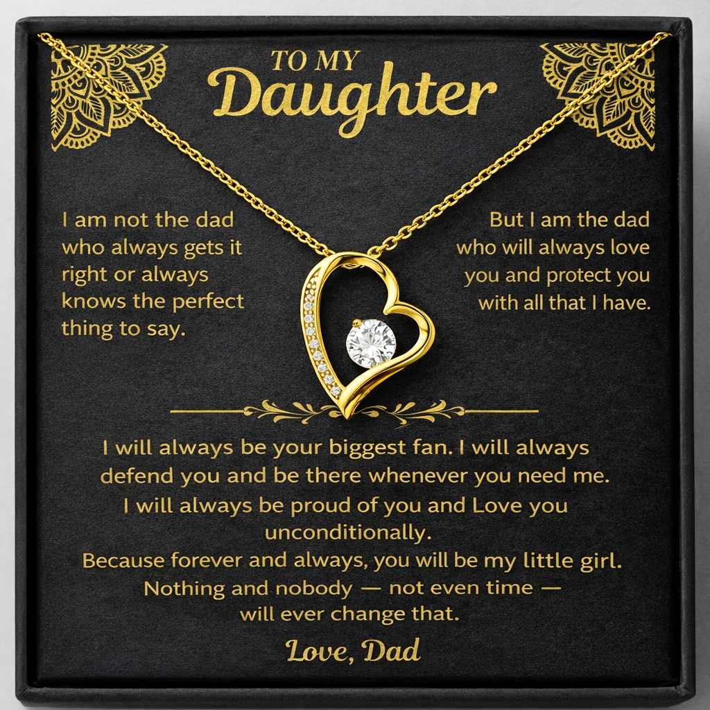 Forever Love Necklace with Sparkling Heart Pendant