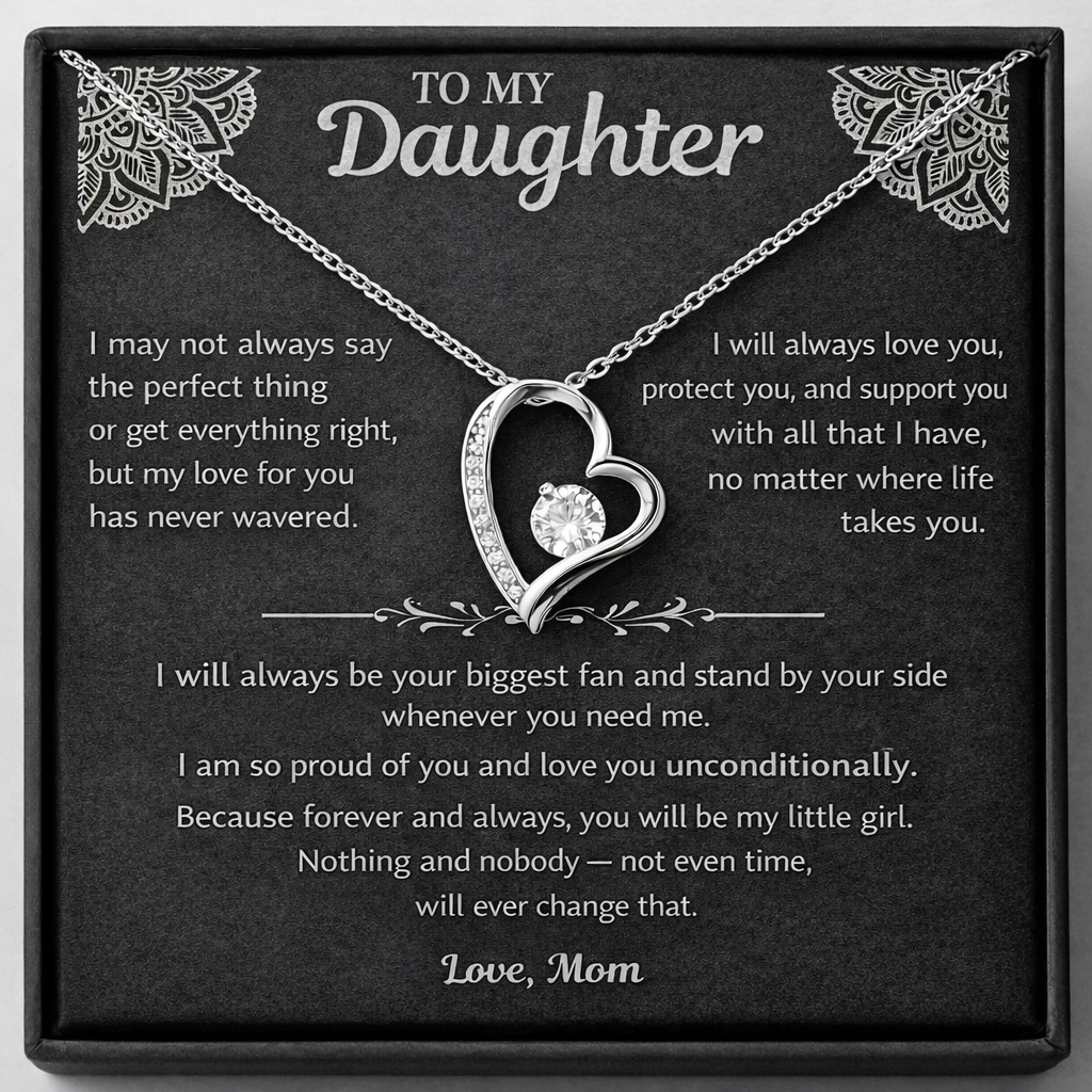 Forever Love Necklace with Sparkling Heart Pendant