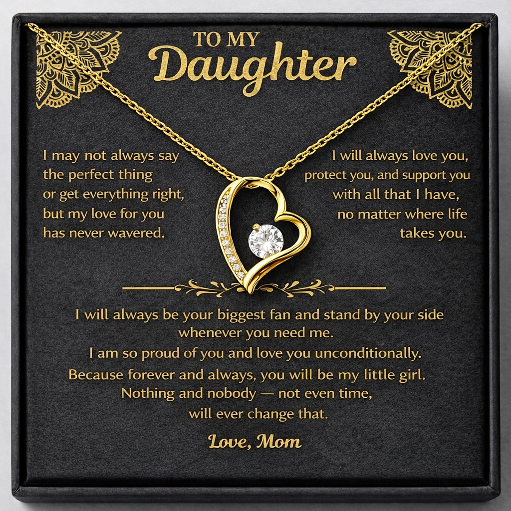 Forever Love Necklace with Sparkling Heart Pendant