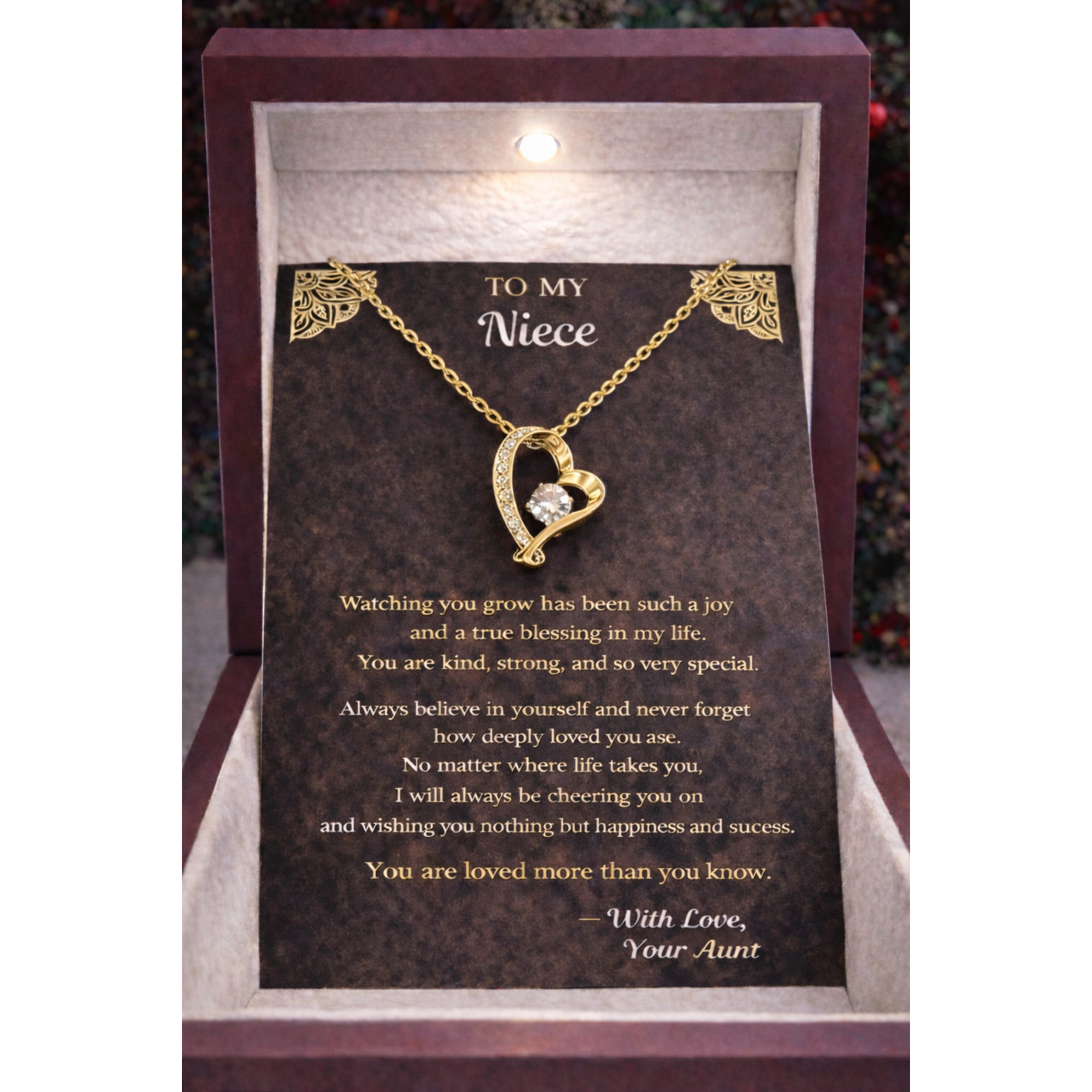 Forever Love Necklace with Sparkling Heart Pendant
