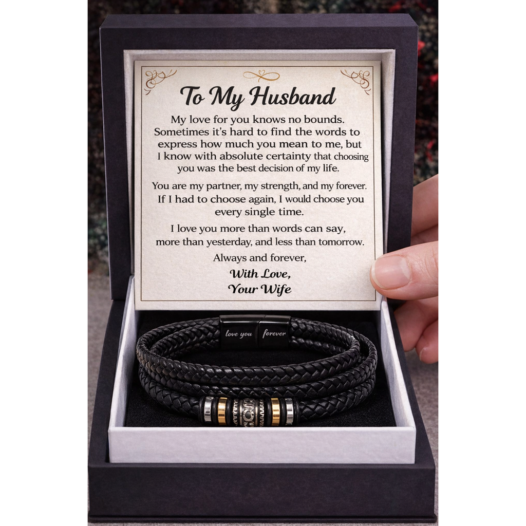 Men's Love You Forever Engraved Bracelet
