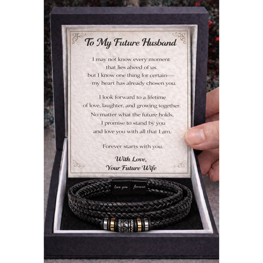 Men's Love You Forever Engraved Bracelet