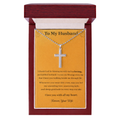 Artisan-Crafted Stainless Steel Cross Necklace with Ball Chain