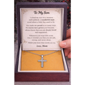 Artisan-Crafted Stainless Steel Cross Necklace with Ball Chain