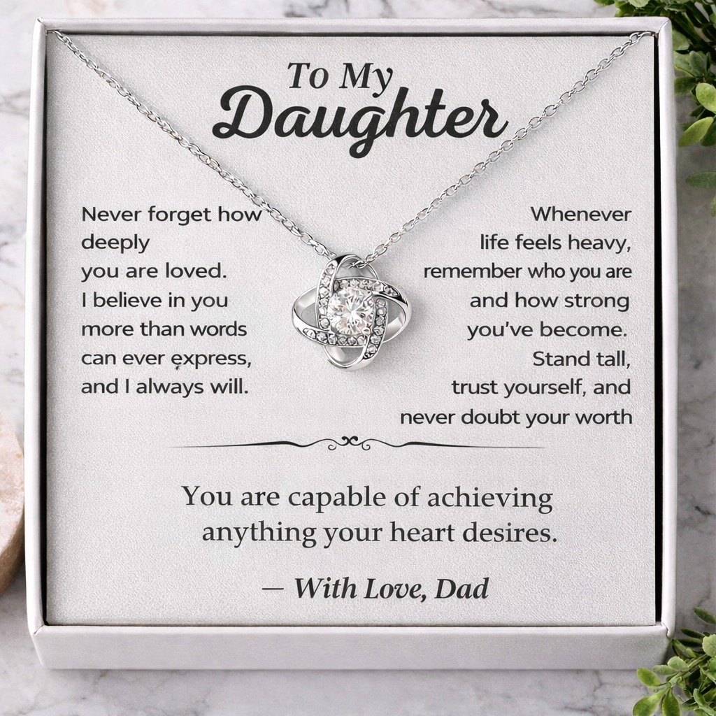 Love Knot Necklace & Sweetest Devotion Flower Gift