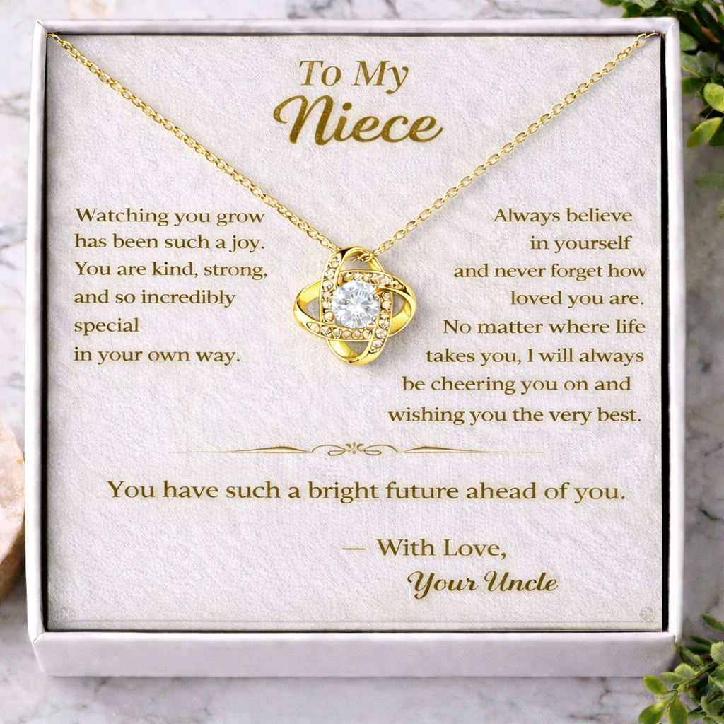 Love Knot Necklace & Sweetest Devotion Flower Gift