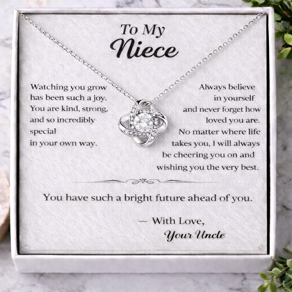 Love Knot Necklace & Sweetest Devotion Flower Gift