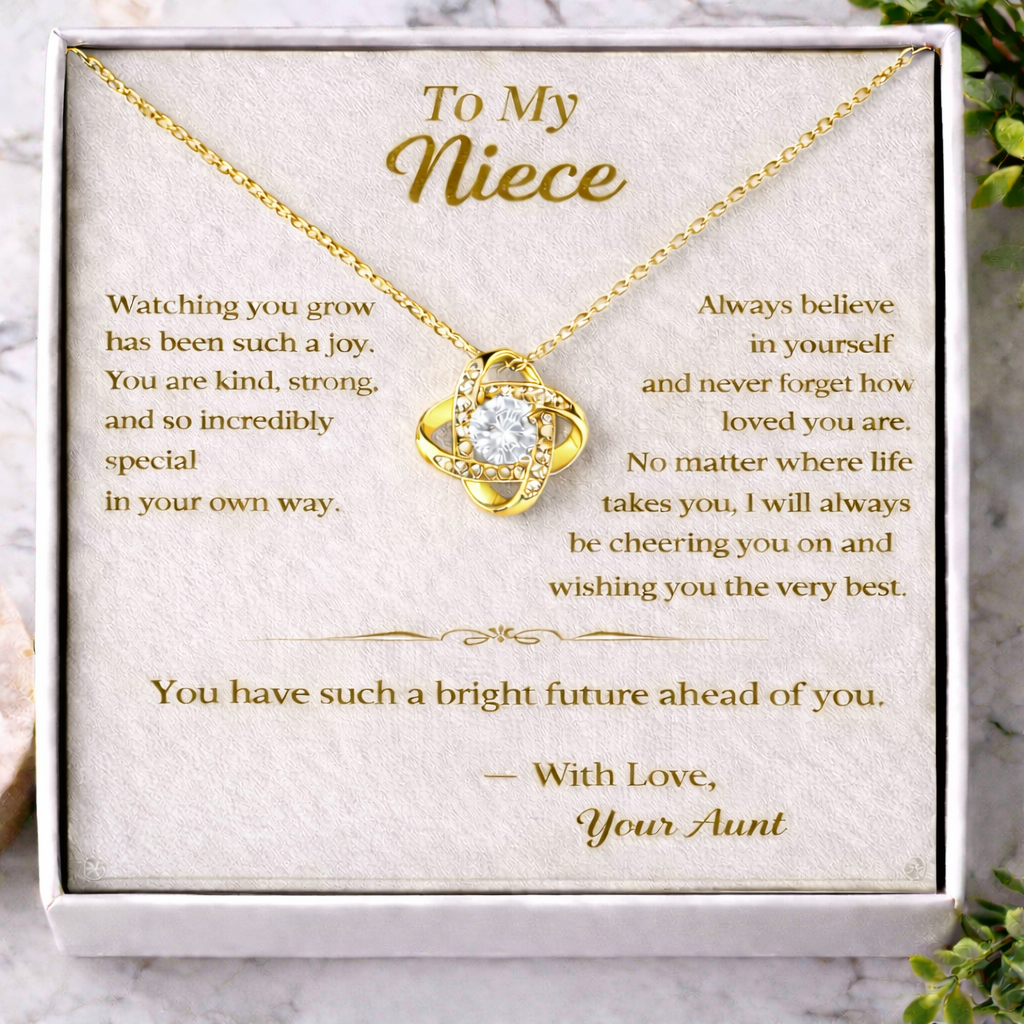 Love Knot Necklace & Sweetest Devotion Flower Gift