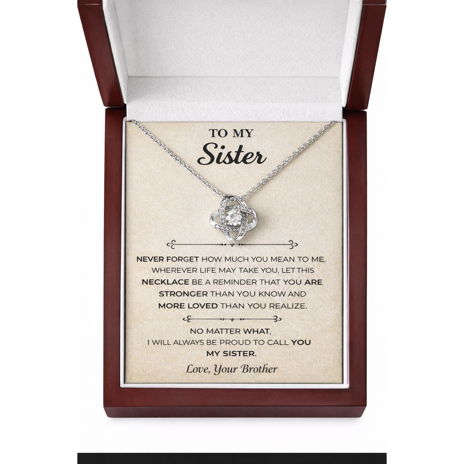 Love Knot Necklace & Earring Set