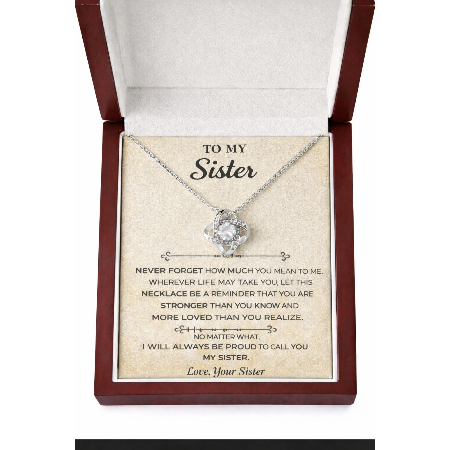 Love Knot Necklace & Earring Set