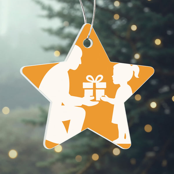 Acrylic Star Ornament Sparkling Holiday Decor - Acrylic Star Ornament - Acrylic Ornament