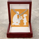 Artisan-Crafted Cross Pendant Necklace with Cuban Chain - Jewelry