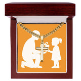 Artisan-Crafted Cross Pendant Necklace with Cuban Chain - Luxury Box / 18K Yellow Gold Finish - Jewelry