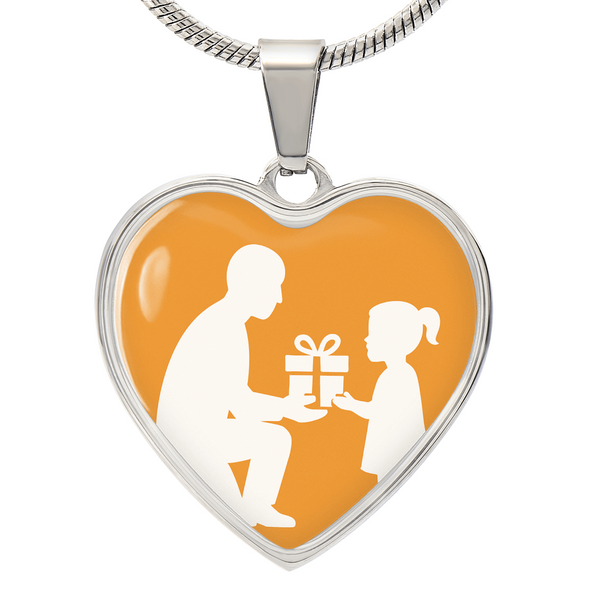 Custom Engraved Heart Pendant with Snake Chain - Jewelry