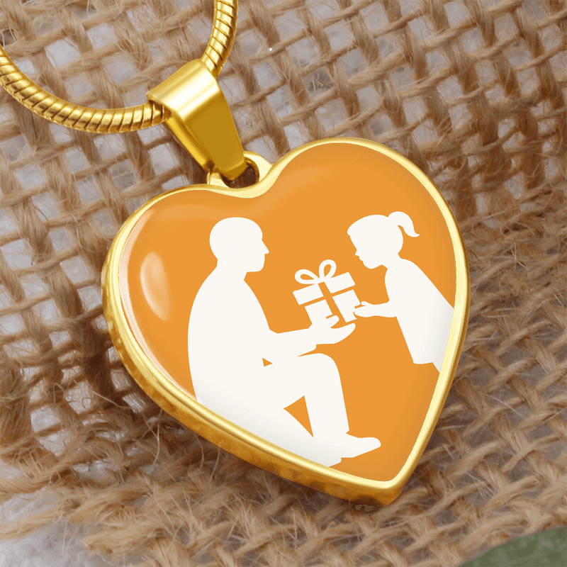 Custom Engraved Heart Pendant with Snake Chain - Jewelry