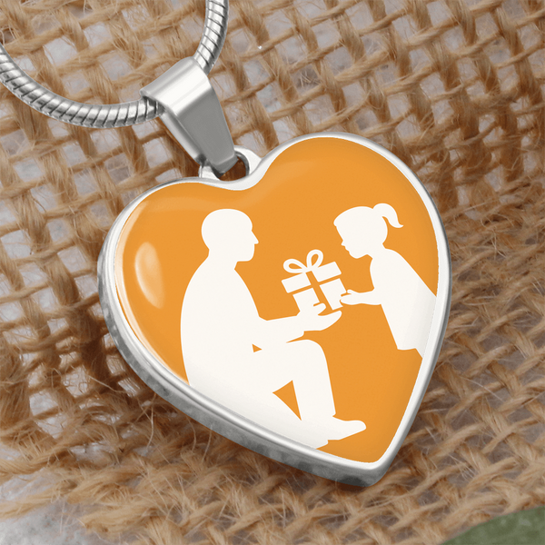 Custom Engraved Heart Pendant with Snake Chain - Jewelry