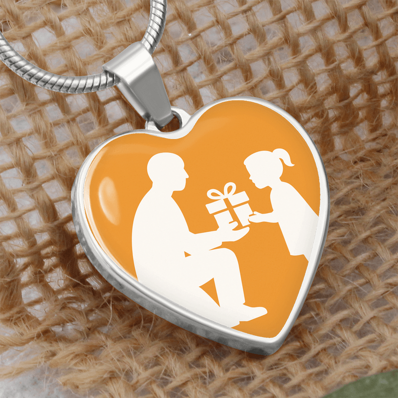 Custom Engraved Heart Pendant with Snake Chain - Jewelry