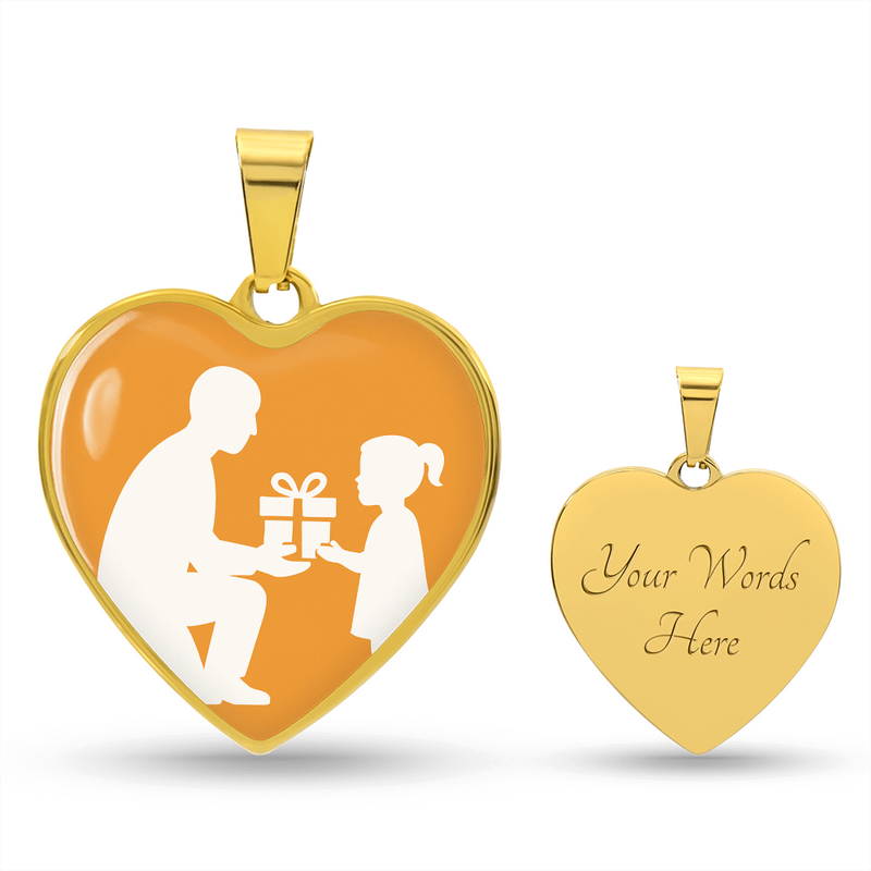 Custom Engraved Heart Pendant with Snake Chain - Jewelry