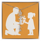 Custom Flower Name Necklace - Polished Stainless Steel / Standard Box / January - Jewelry