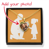 Custom Heart Necklace with Ball Chain - Luxury Necklace (18k Yellow Gold Finish) / No - Jewelry