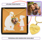 Custom Heart Necklace with Ball Chain - Luxury Necklace (18k Yellow Gold Finish) / Yes - Jewelry