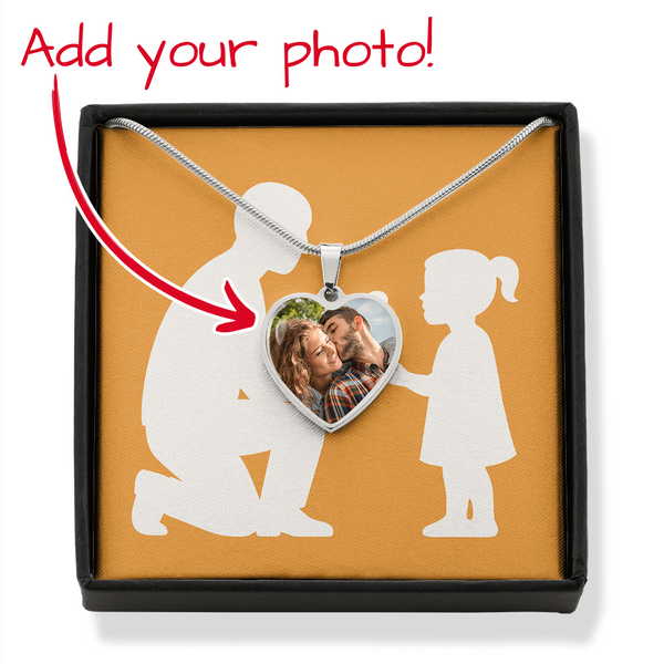 Custom Heart Necklace with Ball Chain - Luxury Necklace (.316 Surgical Steel) / No - Jewelry