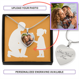 Custom Heart Necklace with Ball Chain - Luxury Necklace (.316 Surgical Steel) / Yes - Jewelry