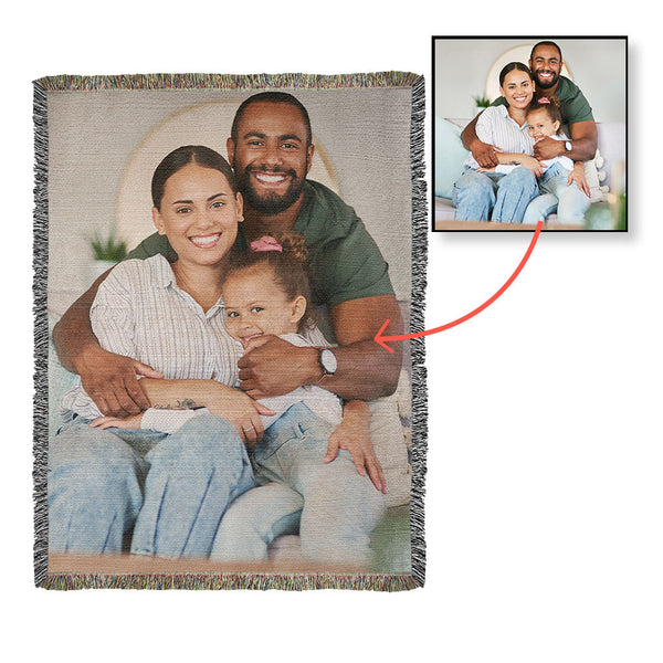 Custom Heirloom Photo Woven Blanket - 60’’ x 80’’ - Blanket