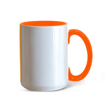 Custom-Made Ceramic Mug with Comfortable Handle - 15 oz. / Orange - Drinkware