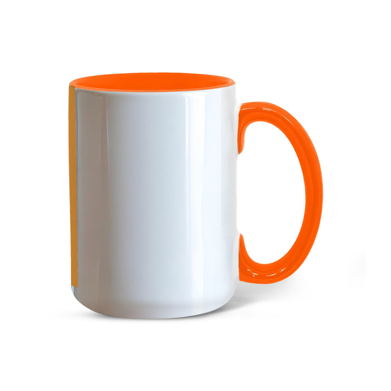Custom-Made Ceramic Mug with Comfortable Handle - 15 oz. / Orange - Drinkware