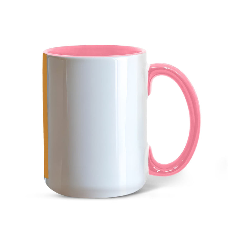 Custom-Made Ceramic Mug with Comfortable Handle - 15 oz. / Pink - Drinkware