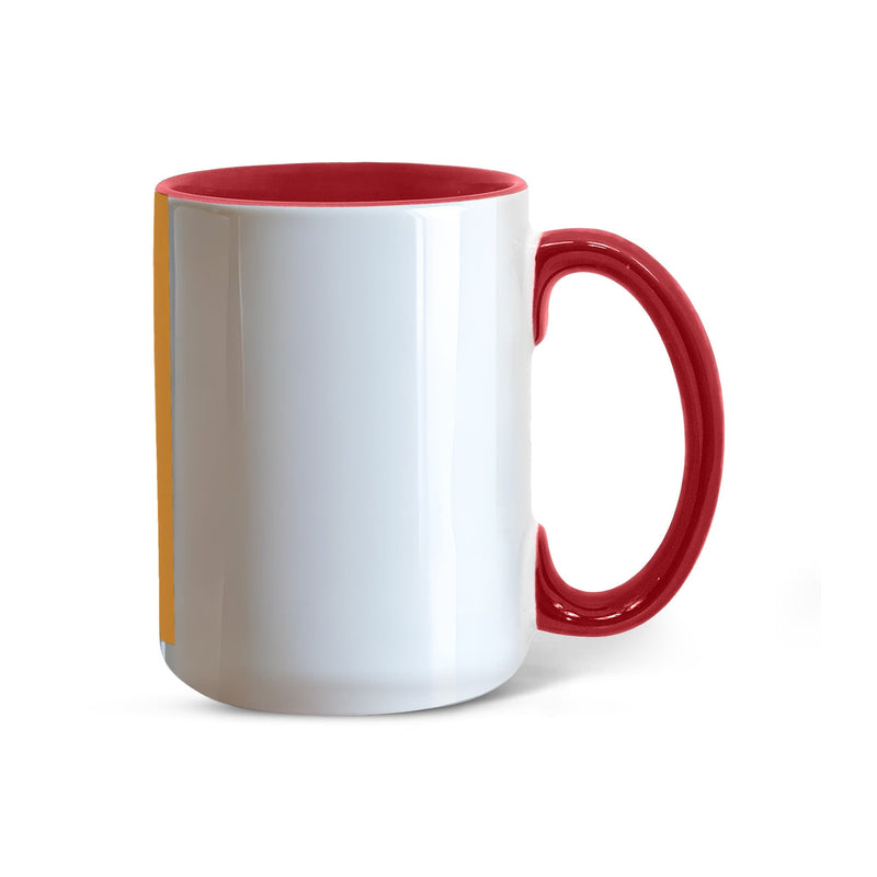 Custom-Made Ceramic Mug with Comfortable Handle - 15 oz. / Red - Drinkware