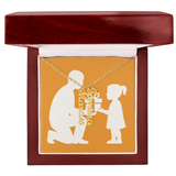 Custom Multiple Vertical Name Necklace - 2 Names / 18K Yellow Gold Finish / Luxury Box - Jewelry