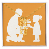 Custom Multiple Vertical Name Necklace - 2 Names / 18K Yellow Gold Finish / Standard Box - Jewelry