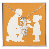 Custom Multiple Vertical Name Necklace - 2 Names / Polished Stainless Steel / Standard Box - Jewelry