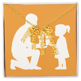 Custom Multiple Vertical Name Necklace - 4 Names / 18K Yellow Gold Finish / Standard Box - Jewelry