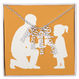 Custom Multiple Vertical Name Necklace - 4 Names / Polished Stainless Steel / Standard Box - Jewelry