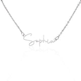 Custom Signature Name Necklace - Polished Stainless Steel / Standard Box - Jewelry