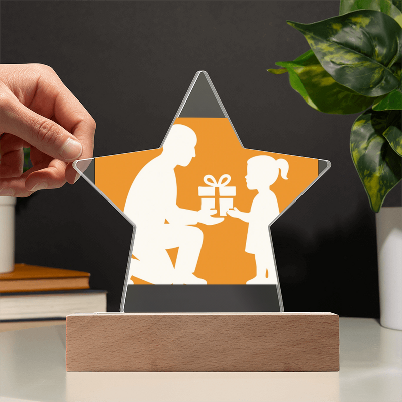 Custom Star Acrylic Plaque Decorative LED Gift - Jewelry