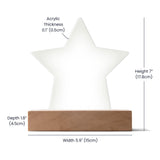 Custom Star Acrylic Plaque Decorative LED Gift - Jewelry