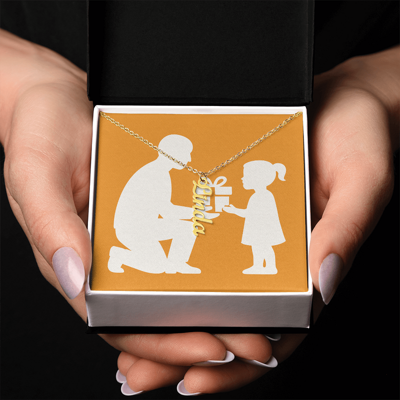 Custom Vertical Name Necklace - Jewelry