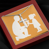 Elegant Artisan Cross Necklace with Snake Chain - Jewelry