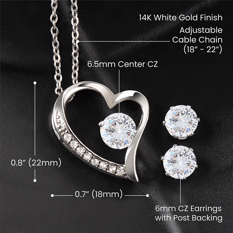 Forever Love Necklace & Earring Gift Set - Jewelry