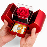 Forever Love Necklace & Eternal Rose Heart Box Gift Set - Jewelry